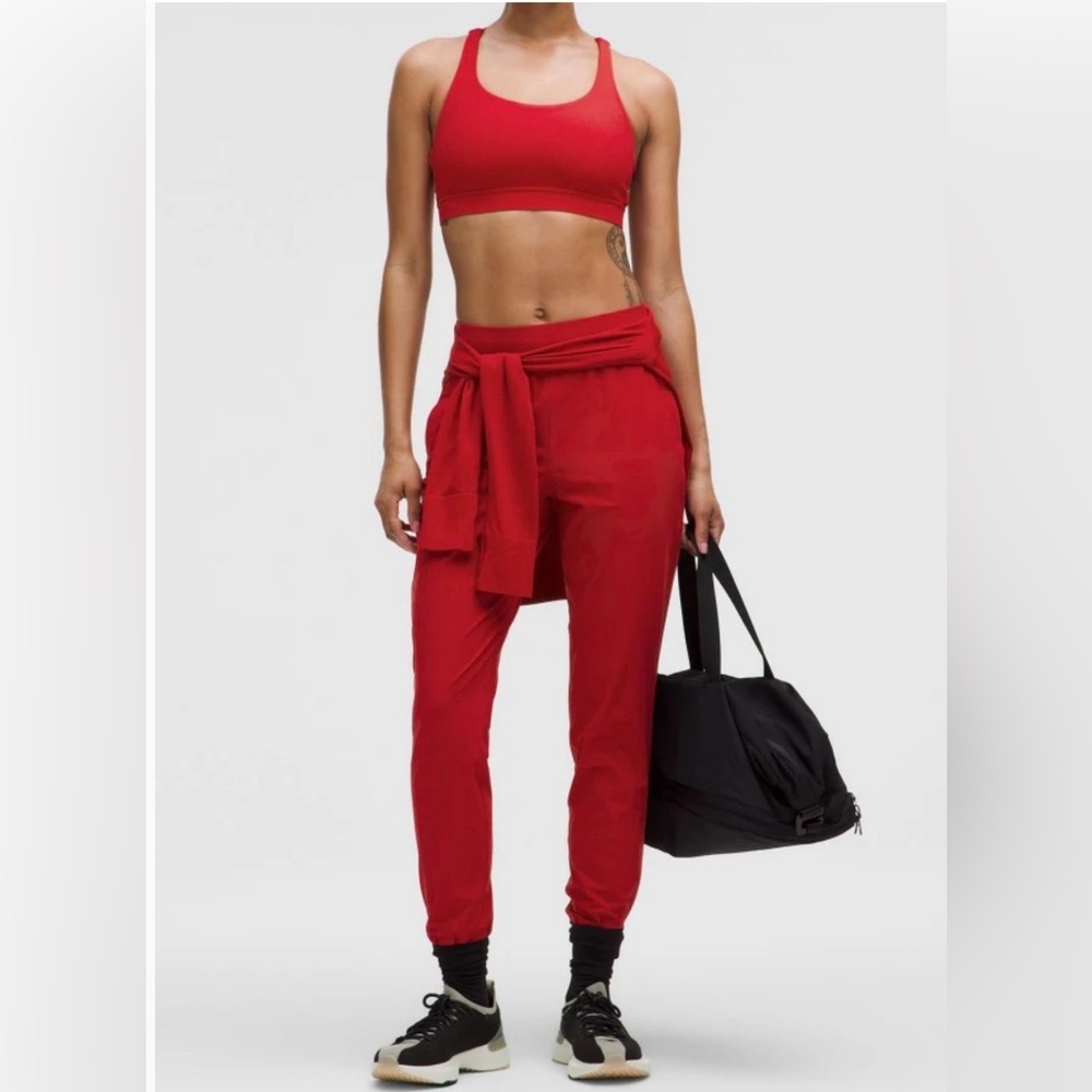 LULULEMON Adapted State Joggers Dark Red High Rise Zip Pockets Size 4 NWOT!🔥